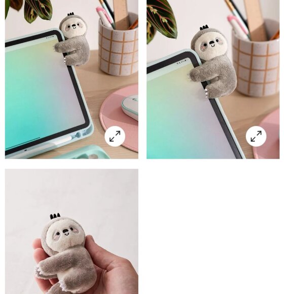 Smoko Sloan Sloth Clip On Plush - Picture 5 of 5